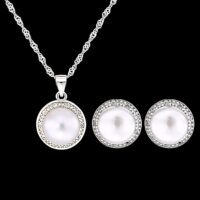 Set din Argint 925 cu Perle Naturale si Diamante
